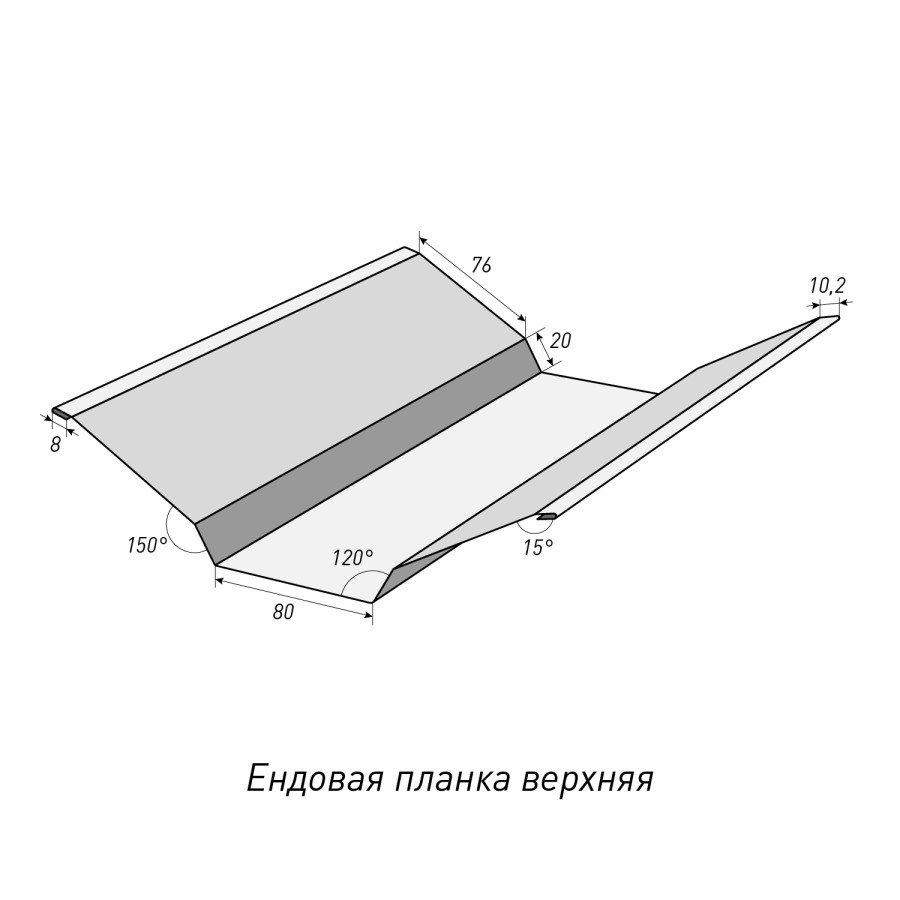 Ендовая планка верхняя